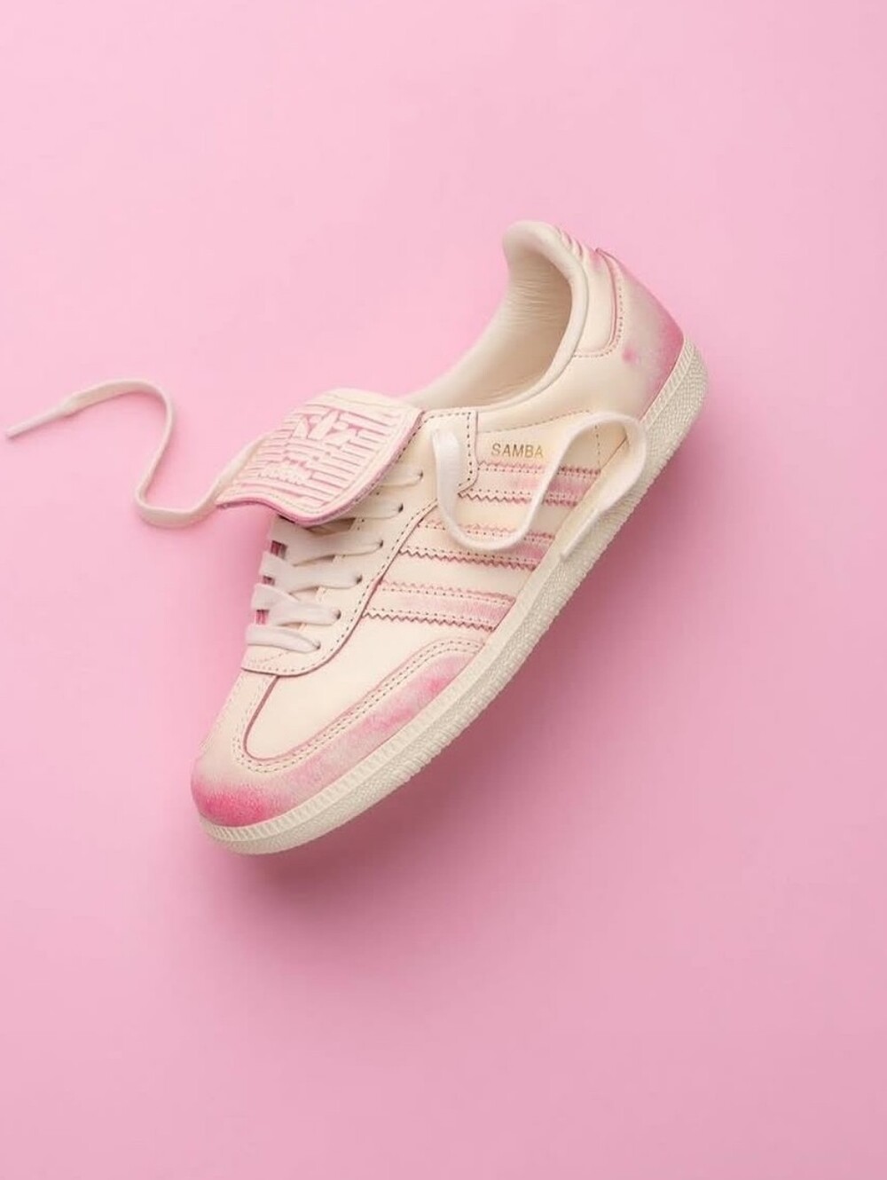 Adidas Samba LT Sneakers Distressed Crew White/Shock Pink - Picture 3 of 10